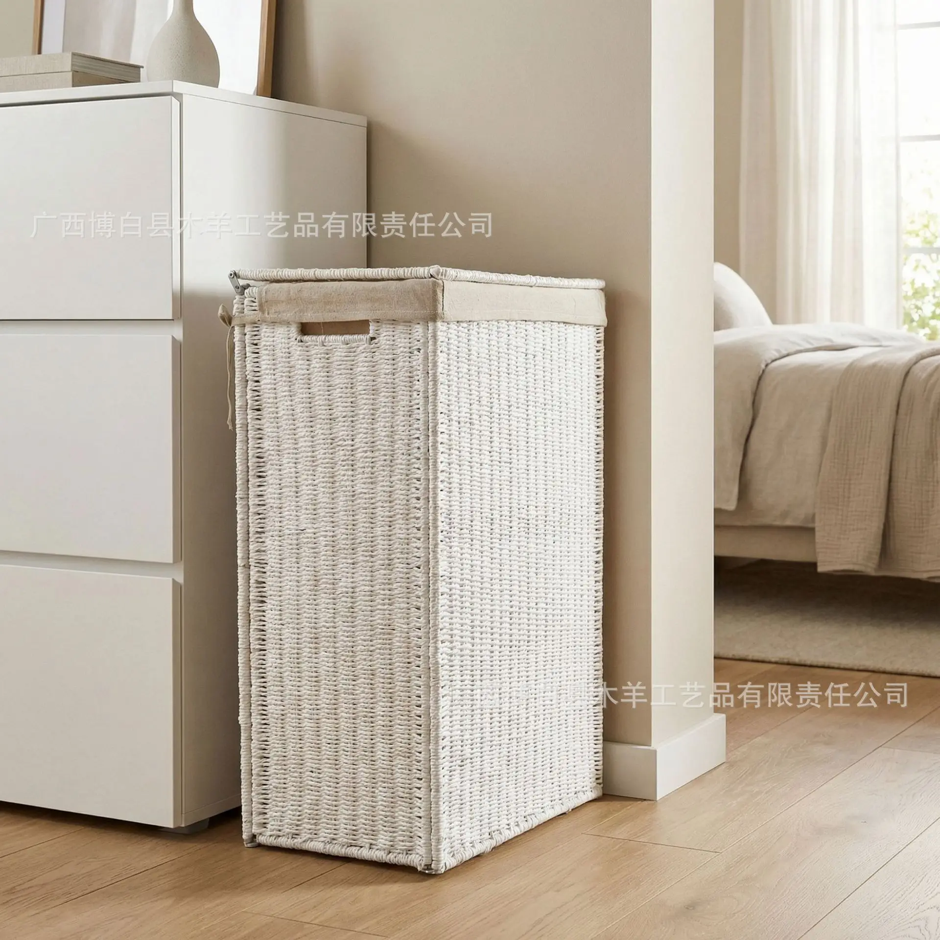 Hand-woven laundry basket Paper rope Laundry basket Foldable por storage basket including disassembly
Hand-woven laundry basket Paper rope Laundry basket Foldable por storage basket including disassembly