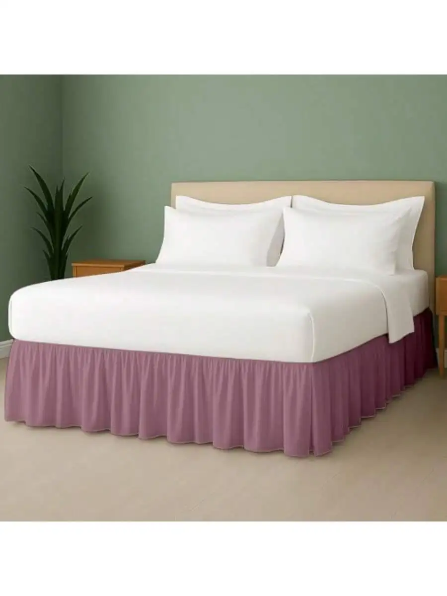 King Size Bed Skirt 18 Inch Drop Plum Dust Ruffle Split Corner Deep Bed Frame Cover
King Size Bed Skirt 18 Inch Drop Plum Dust Ruffle Split Corner Deep Bed Frame Cover