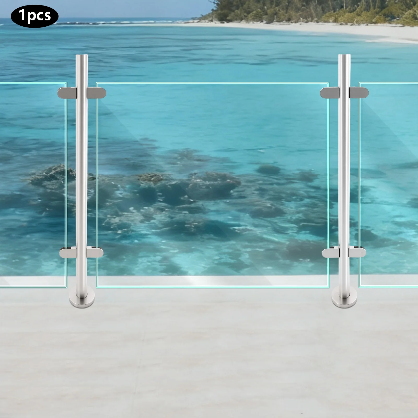 Stainless Steel Railing Post, Silver Glass Balcony Railing Pole 110cm, Corner Post for Staircase Pool Deck Fence with Base Cover
Stainless Steel Railing Post, Silver Glass Balcony Railing Pole 110cm, Corner Post for Staircase Pool Deck Fence with Base Cover