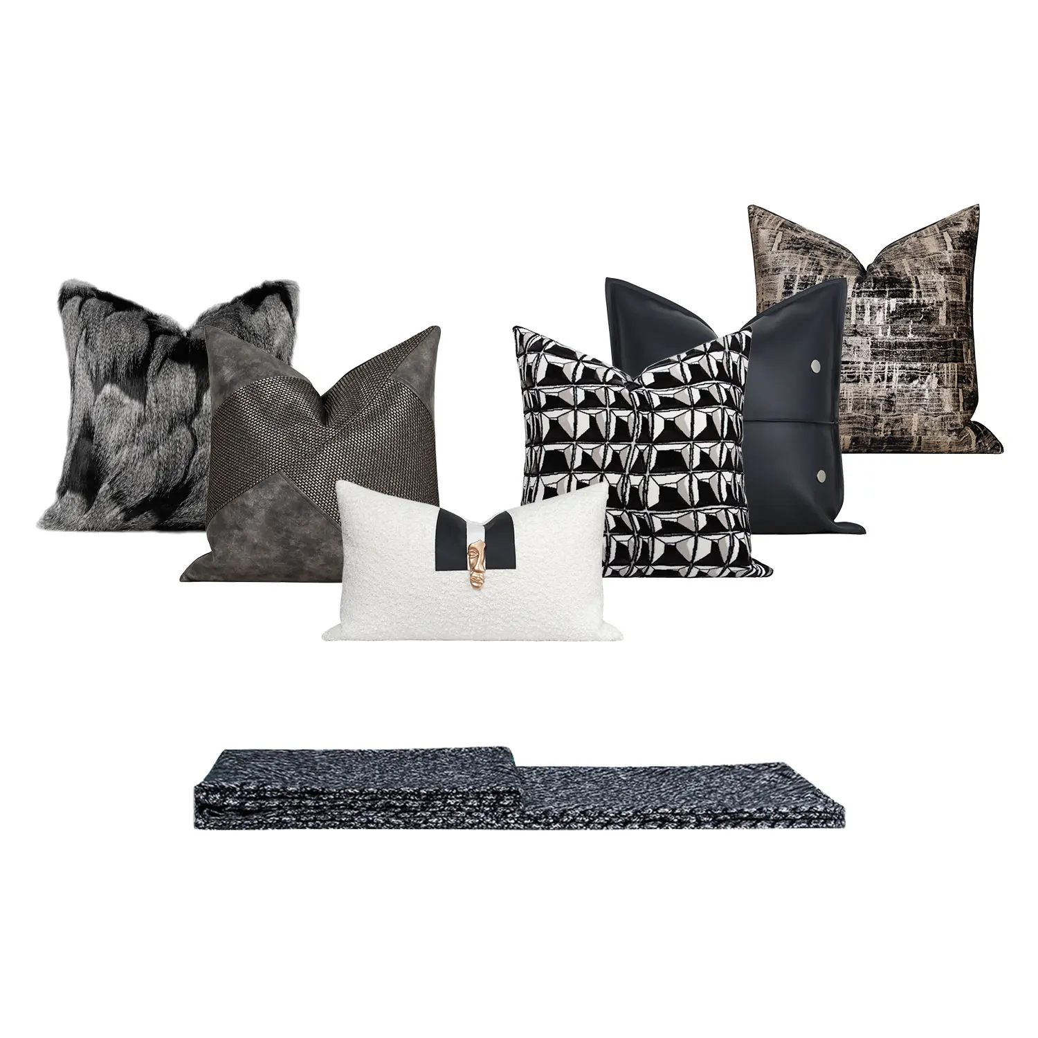 RUIYI A light luxury retro patterned hotel pillow with a black and gold combination waist pillow and headrest
RUIYI A light luxury retro patterned hotel pillow with a black and gold combination waist pillow and headrest