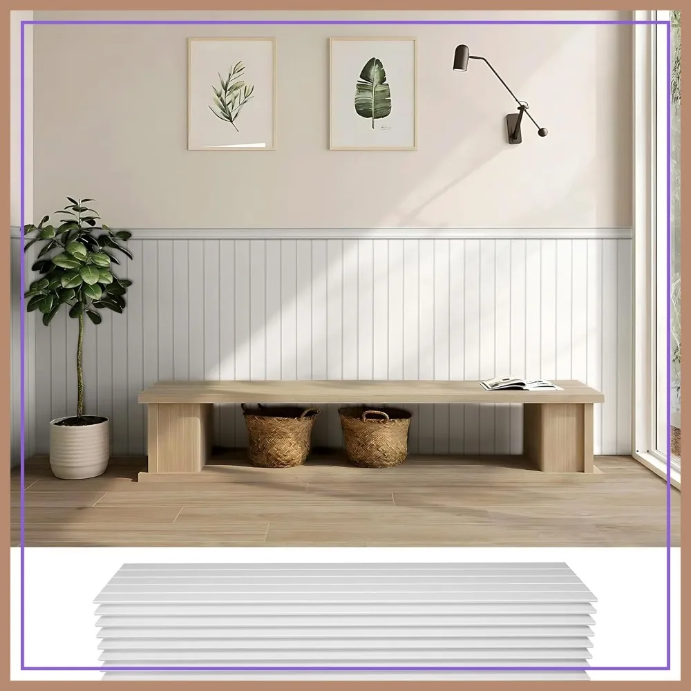 8PCS PS Wainscoting Wall Panel Kit, 38.7x9.65in Decorative Panels, Paintable Waterproof, Easy DIY, Covers 20.7 Sq.Ft (White)
8PCS PS Wainscoting Wall Panel Kit, 38.7x9.65in Decorative Panels, Paintable Waterproof, Easy DIY, Covers 20.7 Sq.Ft (White)