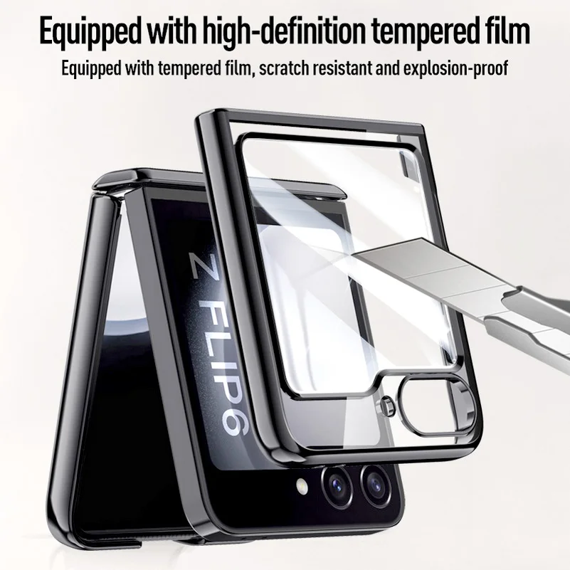 Защитный чехол из закаленного стекла для Samsung Z Flip 6 5 Galaxy Z Flip6 Flip5, пружинный шарнир, универсальный защитный чехол для камеры
Защитный чехол из закаленного стекла для Samsung Z Flip 6 5 Galaxy Z Flip6 Flip5, пружинный шарнир, универсальный защитный чехол для камеры