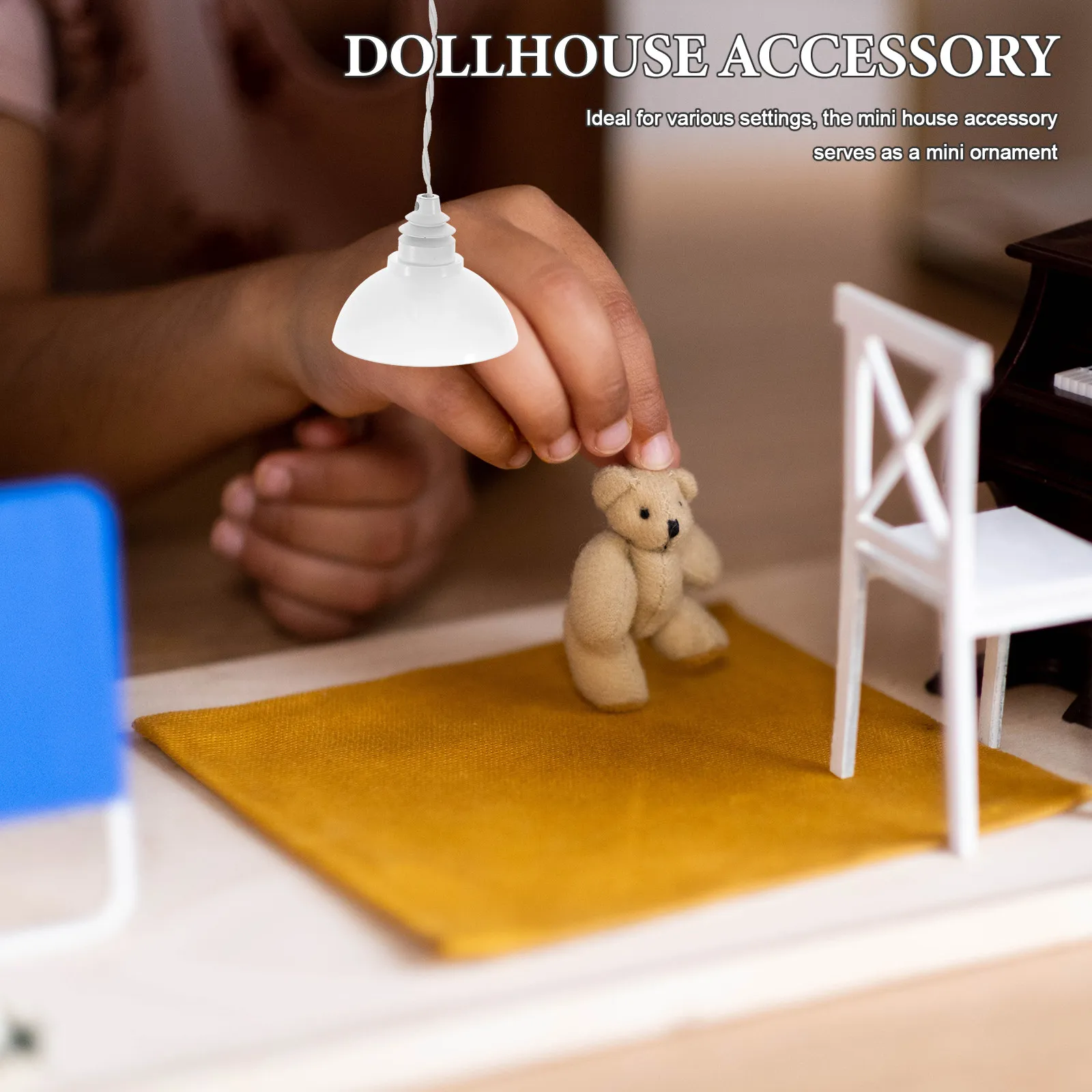 Mini Chandelier Dollhouse Ceiling Light Hanging Lamp White Finish for 1:12 Scale Miniature Furniture Scene Decoration Simulation
Mini Chandelier Dollhouse Ceiling Light Hanging Lamp White Finish for 1:12 Scale Miniature Furniture Scene Decoration Simulation