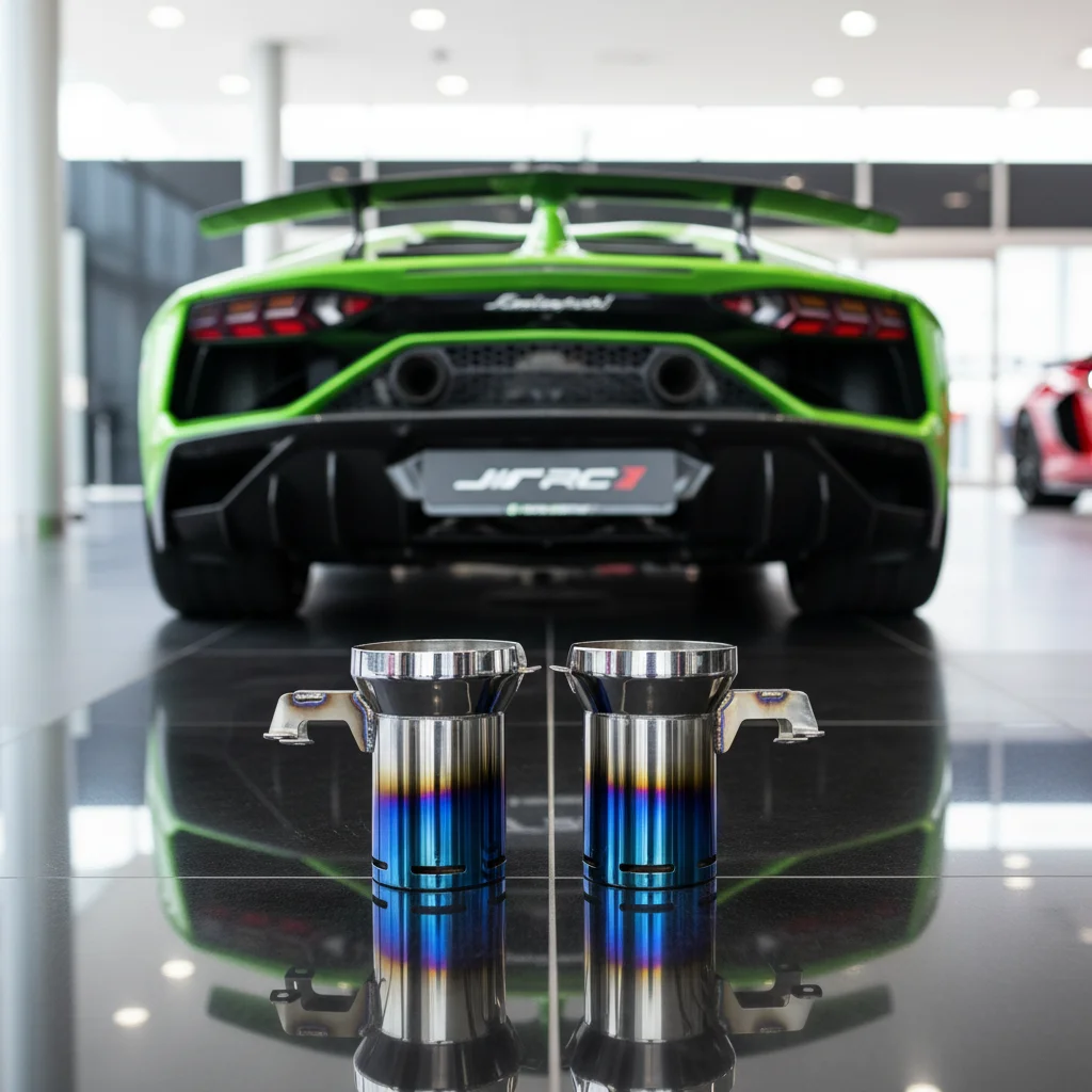 Custom With Burnt Blue Exhaust Titanium Tips For Lamborghini Aventador SVJ Performance Tail Throat Automotive Accessories
Custom With Burnt Blue Exhaust Titanium Tips For Lamborghini Aventador SVJ Performance Tail Throat Automotive Accessories