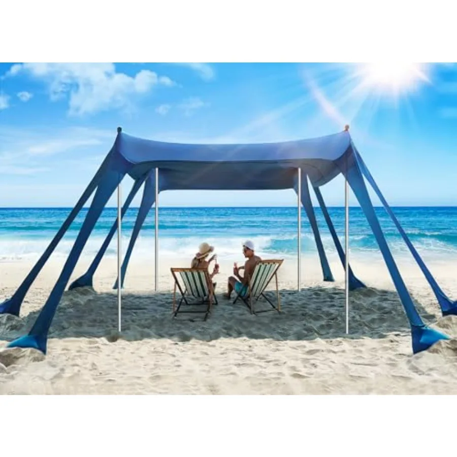 Beach Tent, Beach Canopy Sun Shade with UPF50+ UV Protection, 10x10ft, Includes 8 Sandbags, Sand Shovel, Ground Pegs and 4 Stab
Beach Tent, Beach Canopy Sun Shade with UPF50+ UV Protection, 10x10ft, Includes 8 Sandbags, Sand Shovel, Ground Pegs and 4 Stab