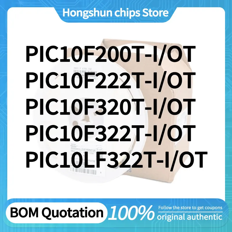 PIC10F320T PIC10F222T PIC10F200T PIC10LF322T-I/OT PIC10F322T Standard version
PIC10F320T PIC10F222T PIC10F200T PIC10LF322T-I/OT PIC10F322T Standard version
