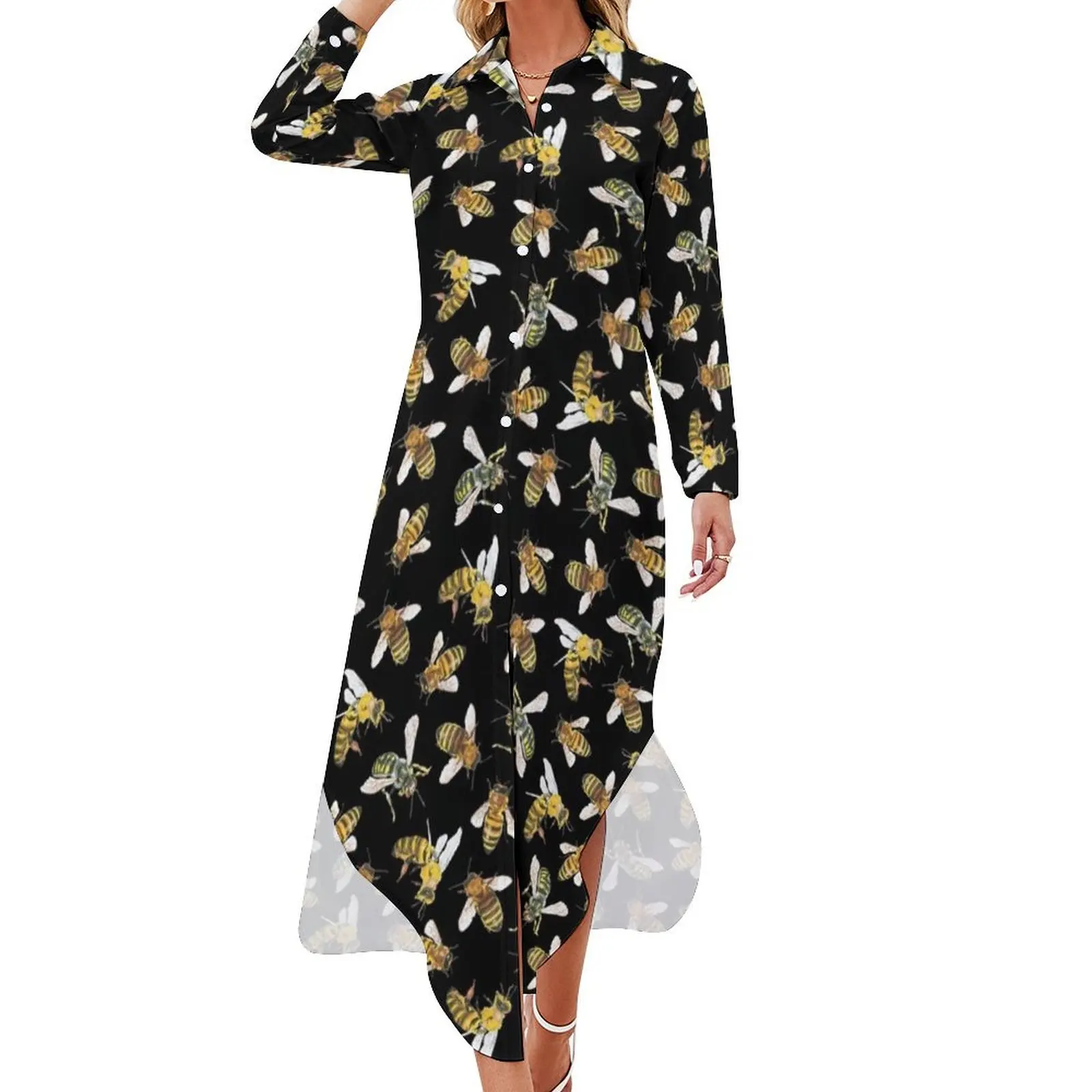 Honey to the Bee (Black) Long Sleeved Shirt Dress Dress vintage Summer skirt Bride dresses luxury woman party dress
Honey to the Bee (Black) Long Sleeved Shirt Dress Dress vintage Summer skirt Bride dresses luxury woman party dress