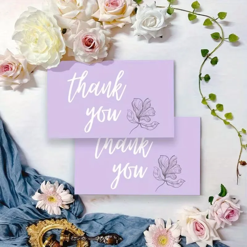 50pcs Elegant Small Business Purple Thank You Cards Appreciation Greeting Cards for Clients Employees Customers Wedding Party
50pcs Elegant Small Business Purple Thank You Cards Appreciation Greeting Cards for Clients Employees Customers Wedding Party