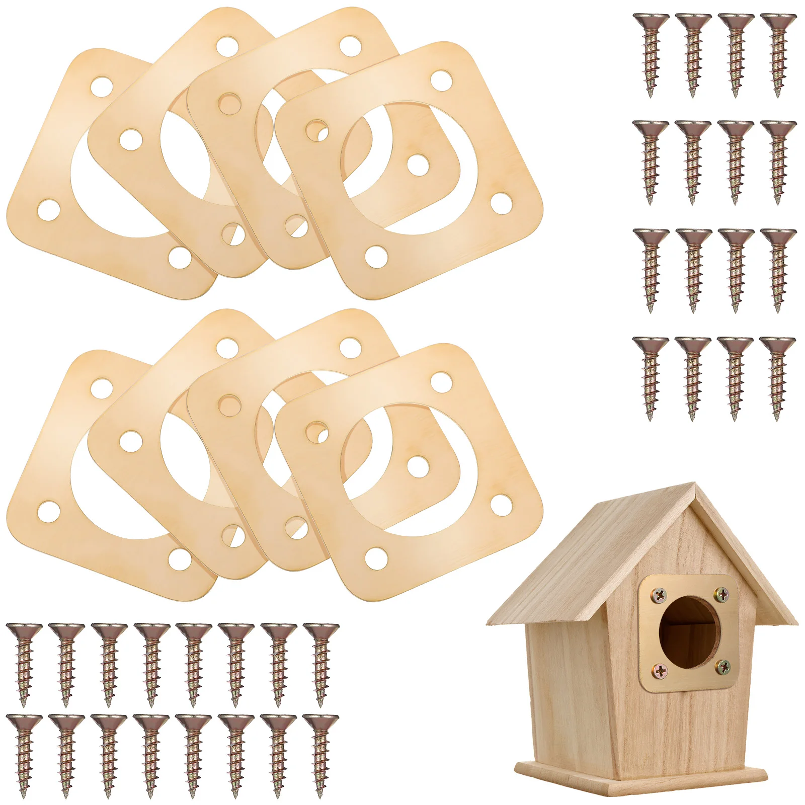 8 Pcs Birdhouse Guard Metal Cover Hole Protector Sparrow Predator Guard House Safe Use Easy Installation Durability
8 Pcs Birdhouse Guard Metal Cover Hole Protector Sparrow Predator Guard House Safe Use Easy Installation Durability