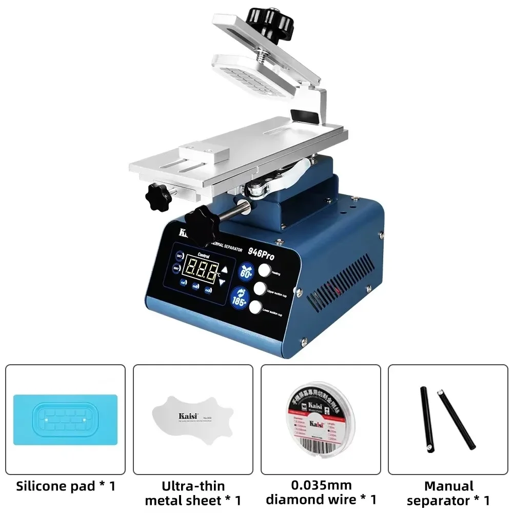 Double Pump LCD Screen Separator Curved Screen Separate Glue Remover Machine Heat-Free Disassembly Repair To New KAISI 946 Pro
Double Pump LCD Screen Separator Curved Screen Separate Glue Remover Machine Heat-Free Disassembly Repair To New KAISI 946 Pro