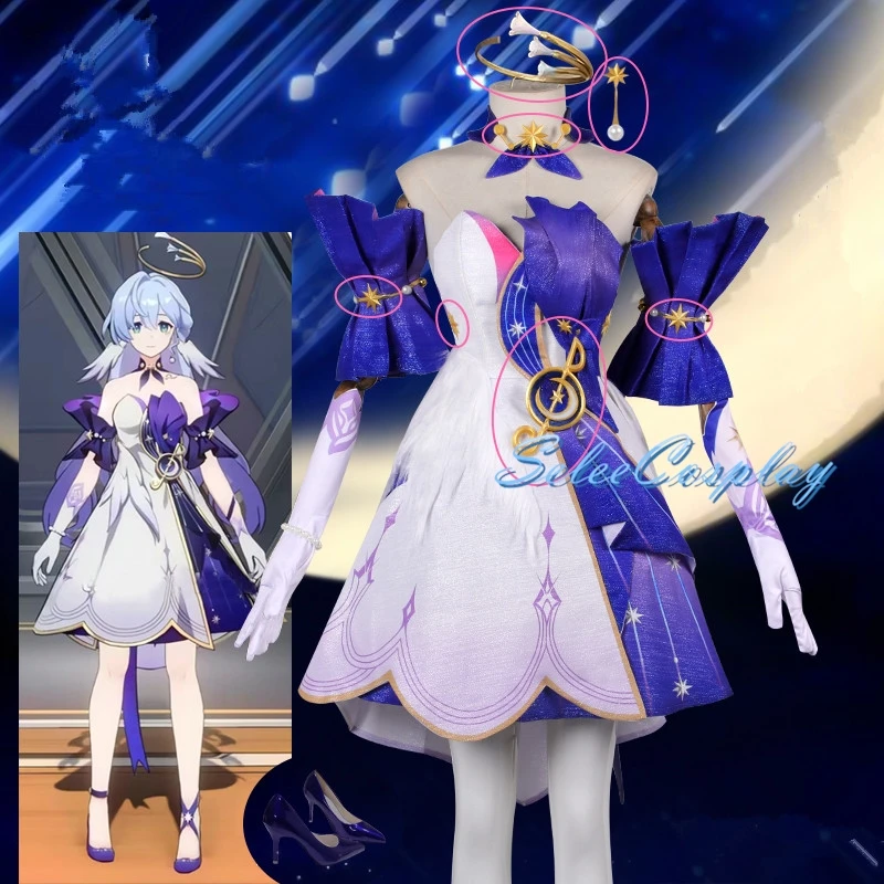 Honkai Star Rail Robin Cosplay Costume Dress Honkai Star Rail Uniform Earrings Singer Brother Sunday Halloween Party Women Prop
Honkai Star Rail Robin Cosplay Costume Dress Honkai Star Rail Uniform Earrings Singer Brother Sunday Halloween Party Women Prop