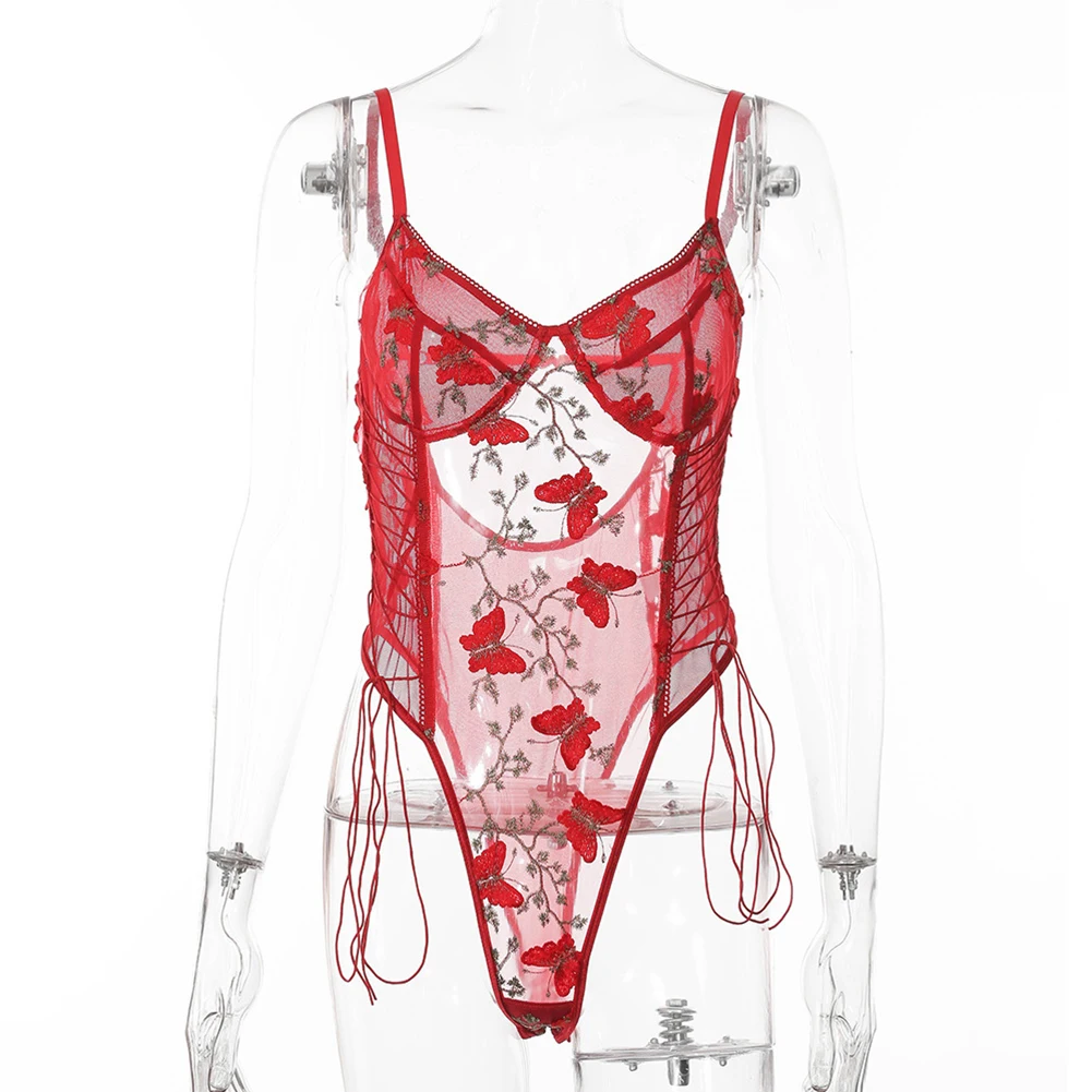 Sexy Bodysiuts Womens Floral Embroidery Mesh Lace-up Teddy See Through Lingerine Outfit Nightwear Adult Female Costumes Hollow
Sexy Bodysiuts Womens Floral Embroidery Mesh Lace-up Teddy See Through Lingerine Outfit Nightwear Adult Female Costumes Hollow