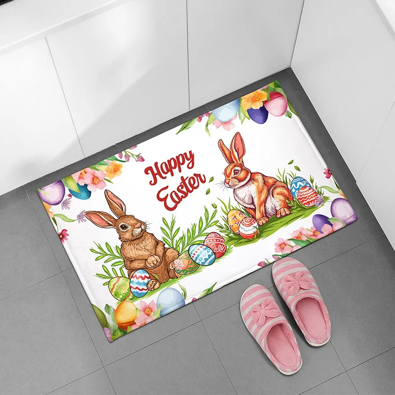 Flannel door mat, Easter Bunny welcome carpet, non-slip, indoor and outdoor floor mat, suitable for entrance, kitchen, bathroom,
Flannel door mat, Easter Bunny welcome carpet, non-slip, indoor and outdoor floor mat, suitable for entrance, kitchen, bathroom,