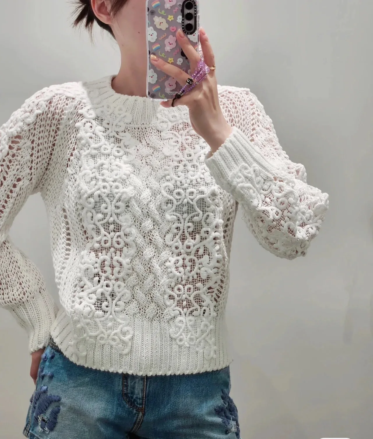 High Quality Women's White Sweater Fashion Knitted Black Pullover Casual Ladies Hollow Out Cashmere Top
High Quality Women's White Sweater Fashion Knitted Black Pullover Casual Ladies Hollow Out Cashmere Top