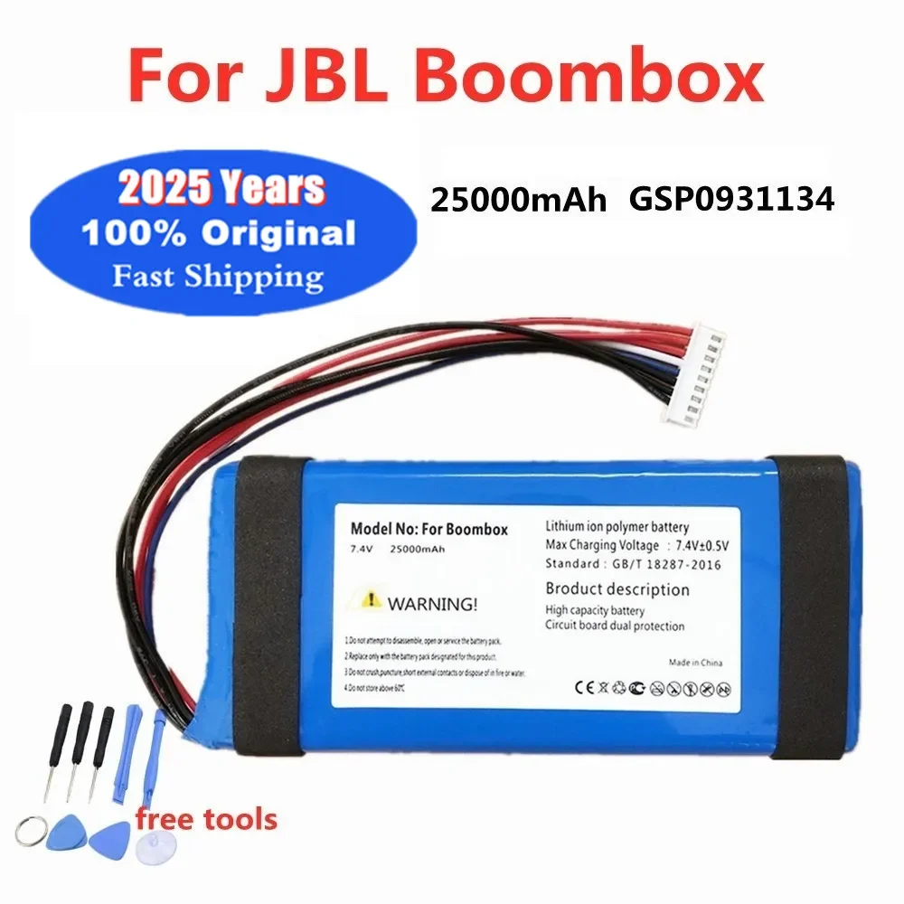 2025 Years 25000mAh Original Battery For JBL Boombox Player Speaker Bateria Batteries GSP0931134 01 Fast Shipping
2025 Years 25000mAh Original Battery For JBL Boombox Player Speaker Bateria Batteries GSP0931134 01 Fast Shipping
