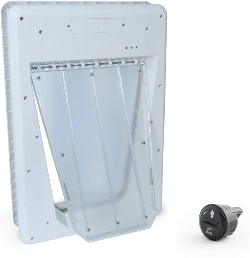 Electronic Pet Door Automatic Dog and Cat Door for Large Pets Pets Up To 100 Lb Only The Pets Wearing The Key Can Go in And Out
Electronic Pet Door Automatic Dog and Cat Door for Large Pets Pets Up To 100 Lb Only The Pets Wearing The Key Can Go in And Out