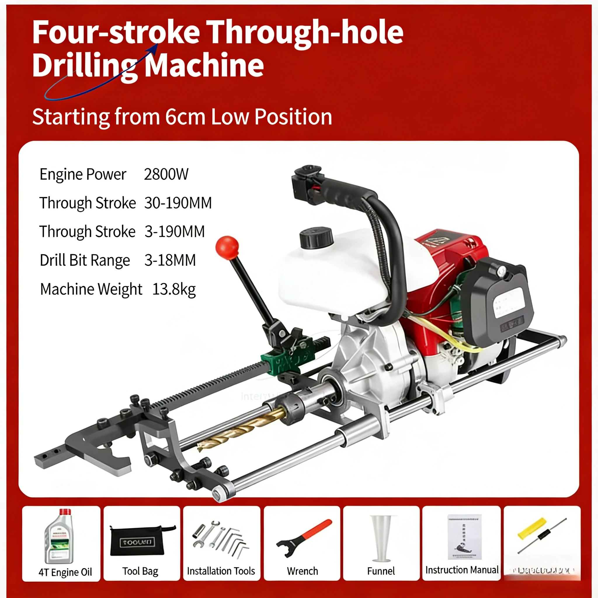 Мощный 4-тактный солнечный сверлильный инструмент для точного сверления отверстий, кронштейн для стальных труб, эффективный инструмент для монтажа солнечных панелей
Мощный 4-тактный солнечный сверлильный инструмент для точного сверления отверстий, кронштейн для стальных труб, эффективный инструмент для монтажа солнечных панелей
