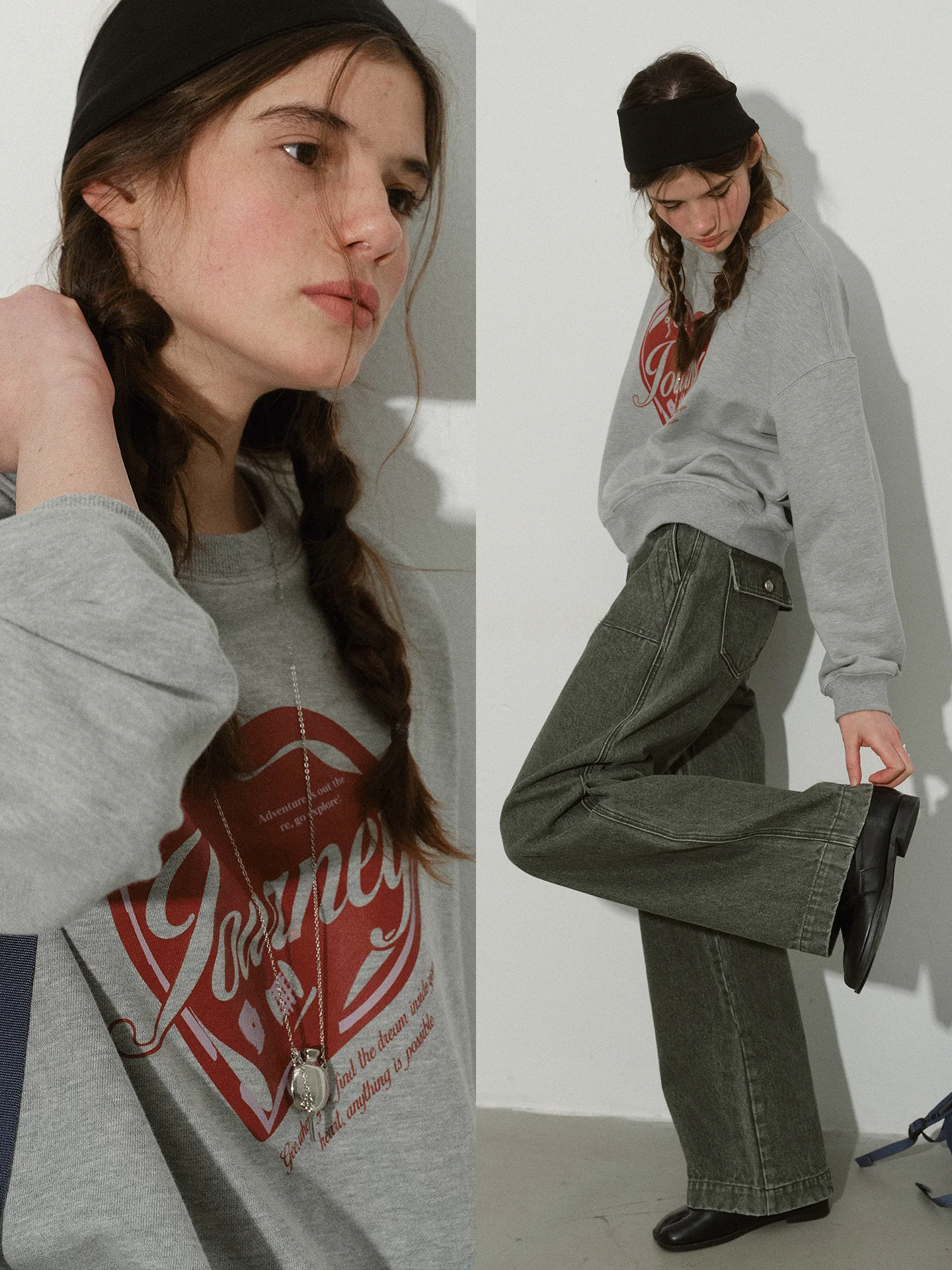 Lofi Choose Women's Loose Fit round Neck Sweatshirt Color Block Letter Print Spring New Design Sensation Overhead Top
Lofi Choose Women's Loose Fit round Neck Sweatshirt Color Block Letter Print Spring New Design Sensation Overhead Top