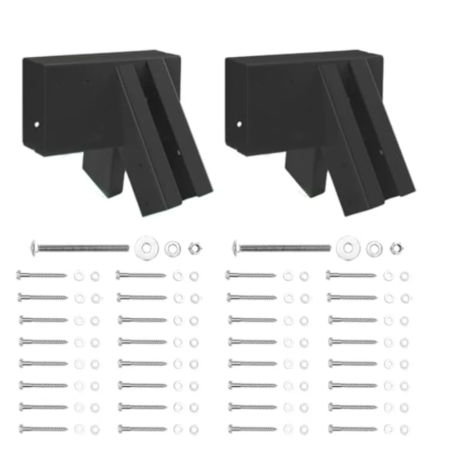 Swing Set Brackets 10 Bolt-Thru Construction Hardware Kit with 3MM Thickness Steel for 4x4 Legs and 4x6 Beam Black 2 Pack for M
Swing Set Brackets 10 Bolt-Thru Construction Hardware Kit with 3MM Thickness Steel for 4x4 Legs and 4x6 Beam Black 2 Pack for M