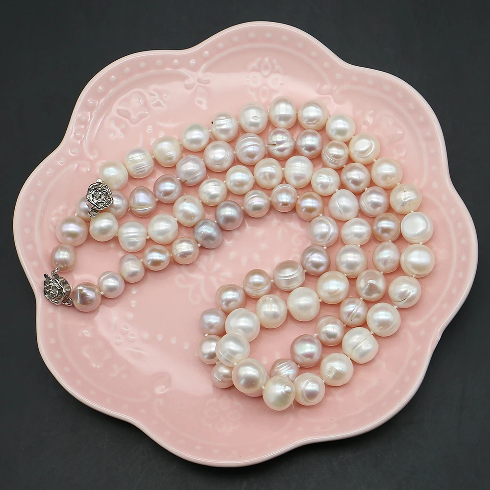10-11mm Round Natural Freshwater Screw Pearl Necklace With Flower Shape Clasp Jewelry Accessory 1 Strand For Elegant Woman Wear
10-11mm Round Natural Freshwater Screw Pearl Necklace With Flower Shape Clasp Jewelry Accessory 1 Strand For Elegant Woman Wear