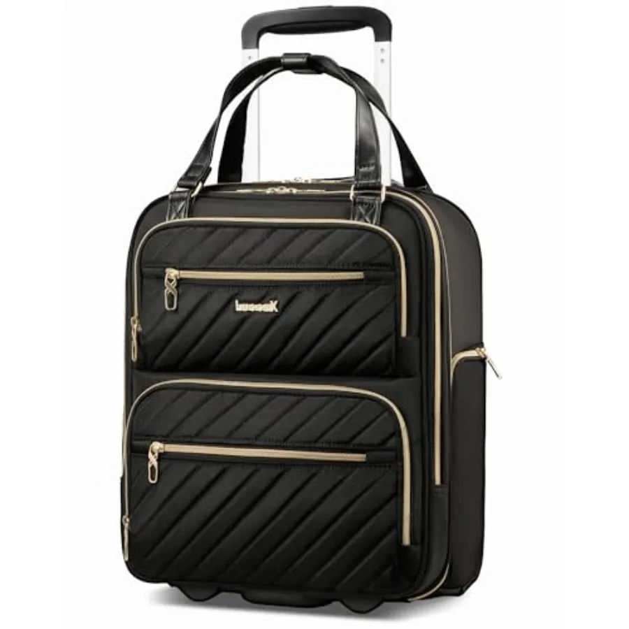 Underseat Carry On Luggage with Wheels, UDK Stylish Lightweight Under Seat Luggage, Soft Sided Personal Item Suitcase for Short
Underseat Carry On Luggage with Wheels, UDK Stylish Lightweight Under Seat Luggage, Soft Sided Personal Item Suitcase for Short