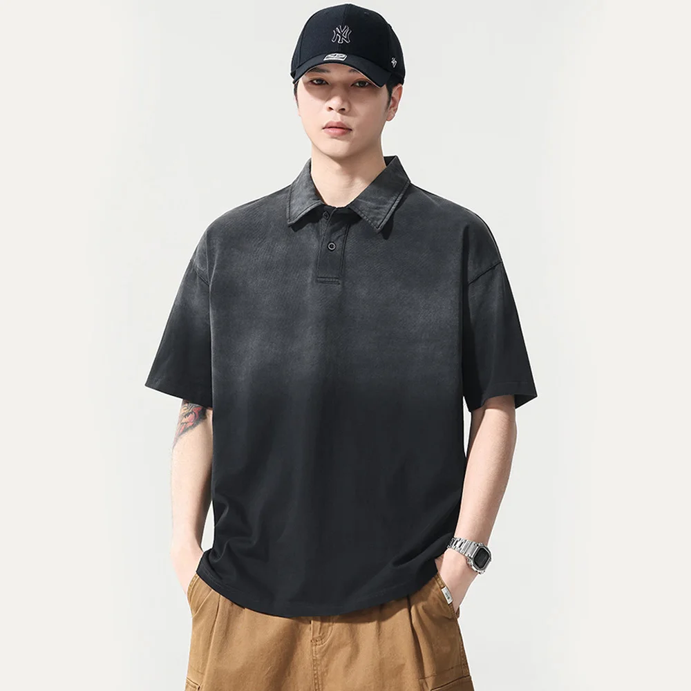 Мужская футболка-поло оверсайз из хлопка с эффектом градиентной стирки, винтажная, свободная, повседневная, с коротким рукавом, размеры S-7XL
Мужская футболка-поло оверсайз из хлопка с эффектом градиентной стирки, винтажная, свободная, повседневная, с коротким рукавом, размеры S-7XL