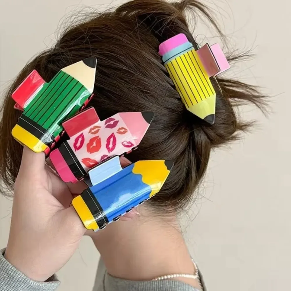 New Acrylic Pencil Hair Clip Back To School Sunflower Hair Claw Clip Book Styling Stripe Hair Claw Teachers
New Acrylic Pencil Hair Clip Back To School Sunflower Hair Claw Clip Book Styling Stripe Hair Claw Teachers