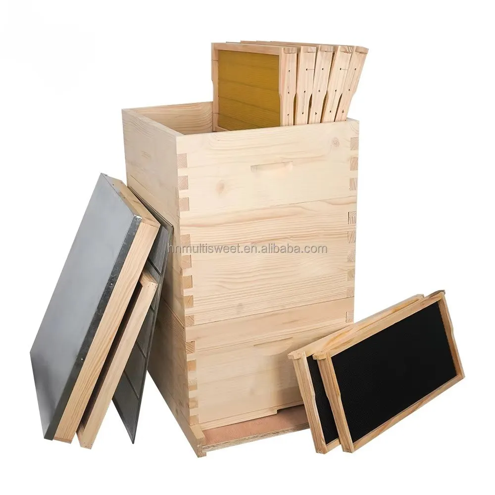 Full Set 3 Layers 10 Frames Langstroth Beehive, Premium China Fir Wood Bee Hive
Full Set 3 Layers 10 Frames Langstroth Beehive, Premium China Fir Wood Bee Hive