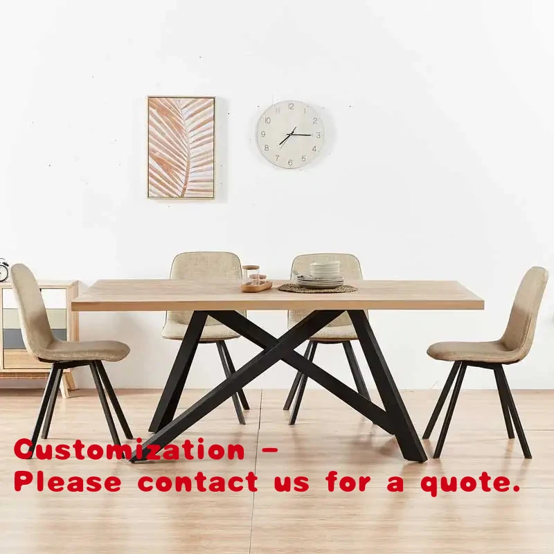 Customize.Dining Table and Chair Set Modern Restaurant Home Kitchen Luxury Wood Rectangular Dining Table With 6 Chairs Set