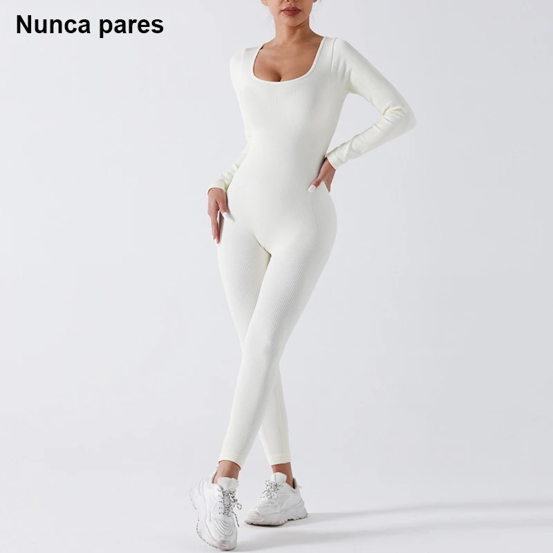 Women Yoga Jumpsuits Workout Ribbed Long Sleeve Scoop Neck Sport Romper Skinny One Piece Workout Clothing
Women Yoga Jumpsuits Workout Ribbed Long Sleeve Scoop Neck Sport Romper Skinny One Piece Workout Clothing
