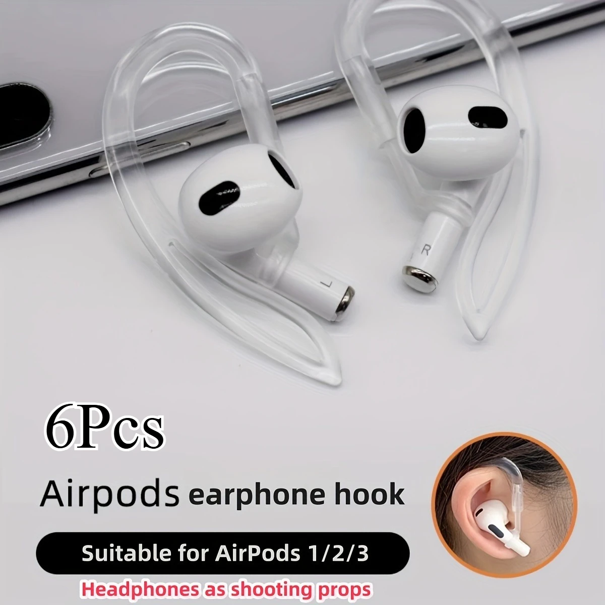 6Pcs Transparent Earphone Anti-LossEar Hook Suitable For Headphones For AirpodsEar Hook Ear Hook Accessory CardEar CapEar Sl
6Pcs Transparent Earphone Anti-LossEar Hook Suitable For Headphones For AirpodsEar Hook Ear Hook Accessory CardEar CapEar Sl