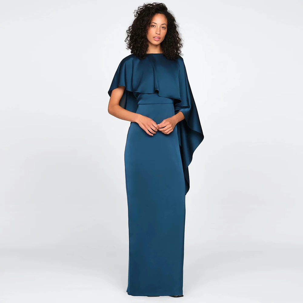Satin Cap Sleeves Weding Guest Dresses O Neck Elegant Mother of the Bride Dress Long Navy Blue Evening Party Gowns
Satin Cap Sleeves Weding Guest Dresses O Neck Elegant Mother of the Bride Dress Long Navy Blue Evening Party Gowns