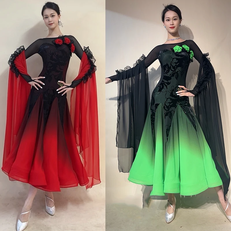 Waltz Dance Competition Dress Women Ballroom Dance Dress Fishbone Flower Prom Performance Costume Social Dance Dresses BL17162
Waltz Dance Competition Dress Women Ballroom Dance Dress Fishbone Flower Prom Performance Costume Social Dance Dresses BL17162