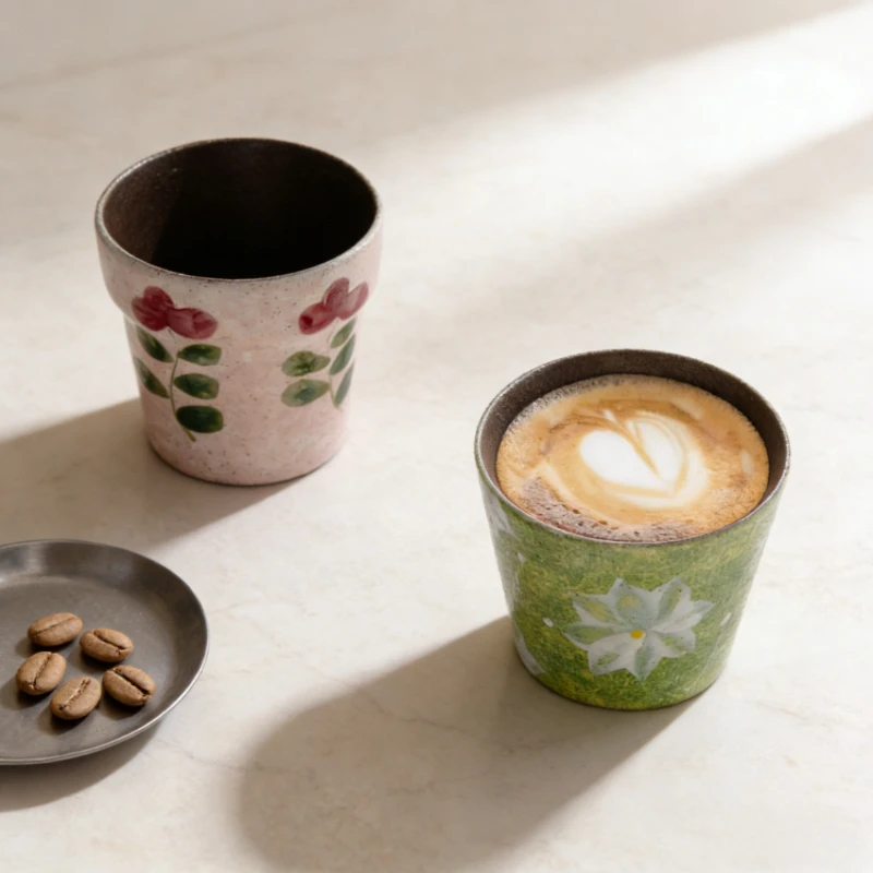 Новые расписанные вручную керамические чашки с цветочным узором в японском ретро-стиле, креативные изысканные чашки для воды для дома, офиса, кухни, для ежедневного использования
Новые расписанные вручную керамические чашки с цветочным узором в японском ретро-стиле, креативные изысканные чашки для воды для дома, офиса, кухни, для ежедневного использования