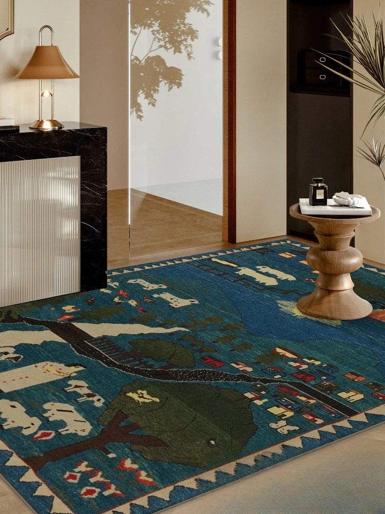 Ancient style American light luxury retro high-end sense of ethnic style in the living room carpet
Ancient style American light luxury retro high-end sense of ethnic style in the living room carpet