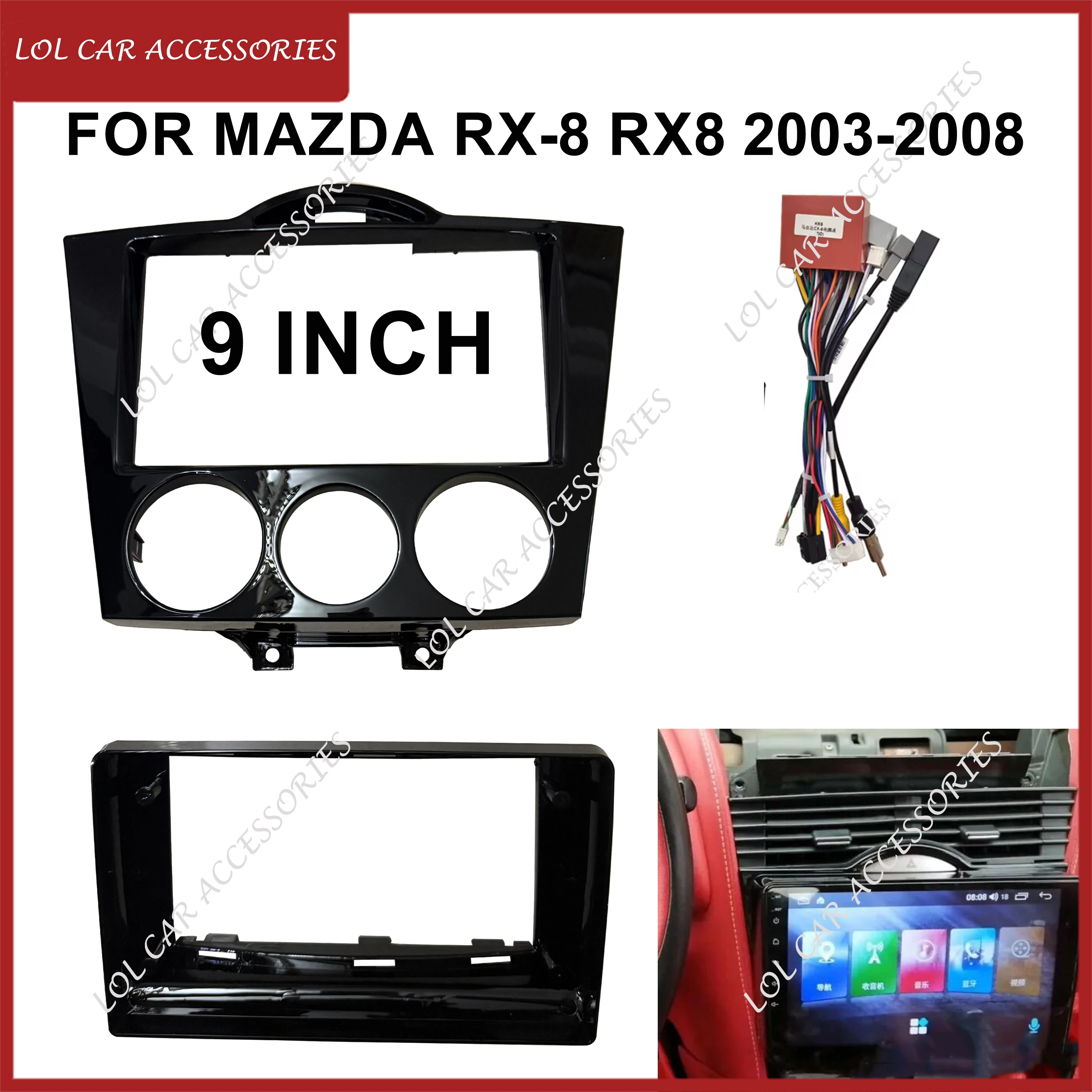 9-дюймовые автомобильные аксессуары, лицевая панель для Mazda RX-8 RX8 2003-2008, Android MP5-плеер, установка 2 Din, головное устройство, стерео панель приборной панели, рамка
9-дюймовые автомобильные аксессуары, лицевая панель для Mazda RX-8 RX8 2003-2008, Android MP5-плеер, установка 2 Din, головное устройство, стерео панель приборной панели, рамка
