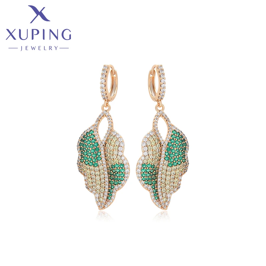 Xuping Jewelry New Arrival Fashion Trendy Gold Color Leaf Long Hoop Earrings for Women Girl Party Gift X000830927
Xuping Jewelry New Arrival Fashion Trendy Gold Color Leaf Long Hoop Earrings for Women Girl Party Gift X000830927
