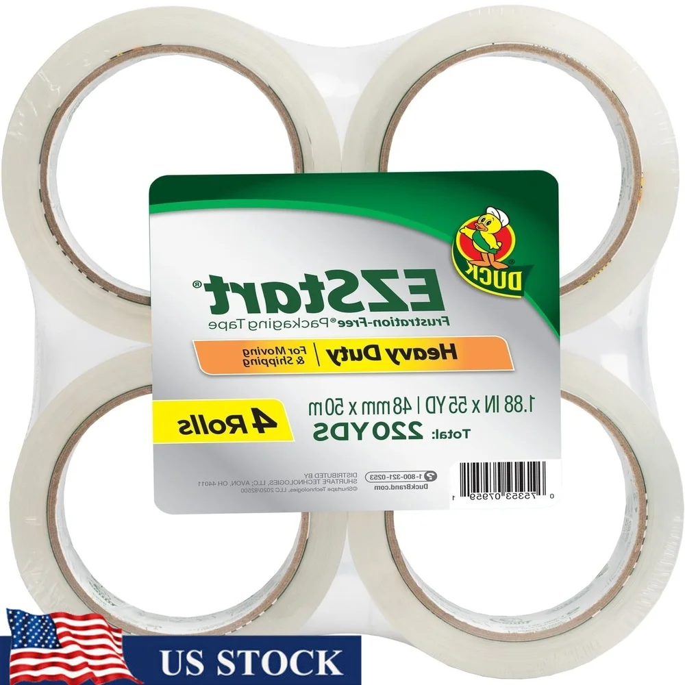 Clear Packing Tape 4-Pack Heavy Duty Acrylic Tape Easy Start Frustration-Free Shipping Tape Long Lasting Adhesive Quiet Release
Clear Packing Tape 4-Pack Heavy Duty Acrylic Tape Easy Start Frustration-Free Shipping Tape Long Lasting Adhesive Quiet Release
