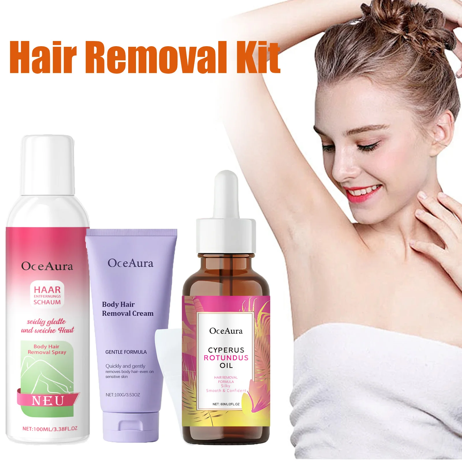 Набор для удаления волос Безболезненный спрей для депиляции Крем для удаления волос Успокаивающее масло для гладкой кожи Медленный рост волос Нежный уход
Набор для удаления волос Безболезненный спрей для депиляции Крем для удаления волос Успокаивающее масло для гладкой кожи Медленный рост волос Нежный уход