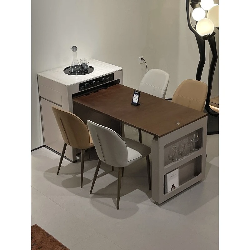 Dining table, dining side cabinet, integrated rock slab folding telescopic island table, falling table
Dining table, dining side cabinet, integrated rock slab folding telescopic island table, falling table