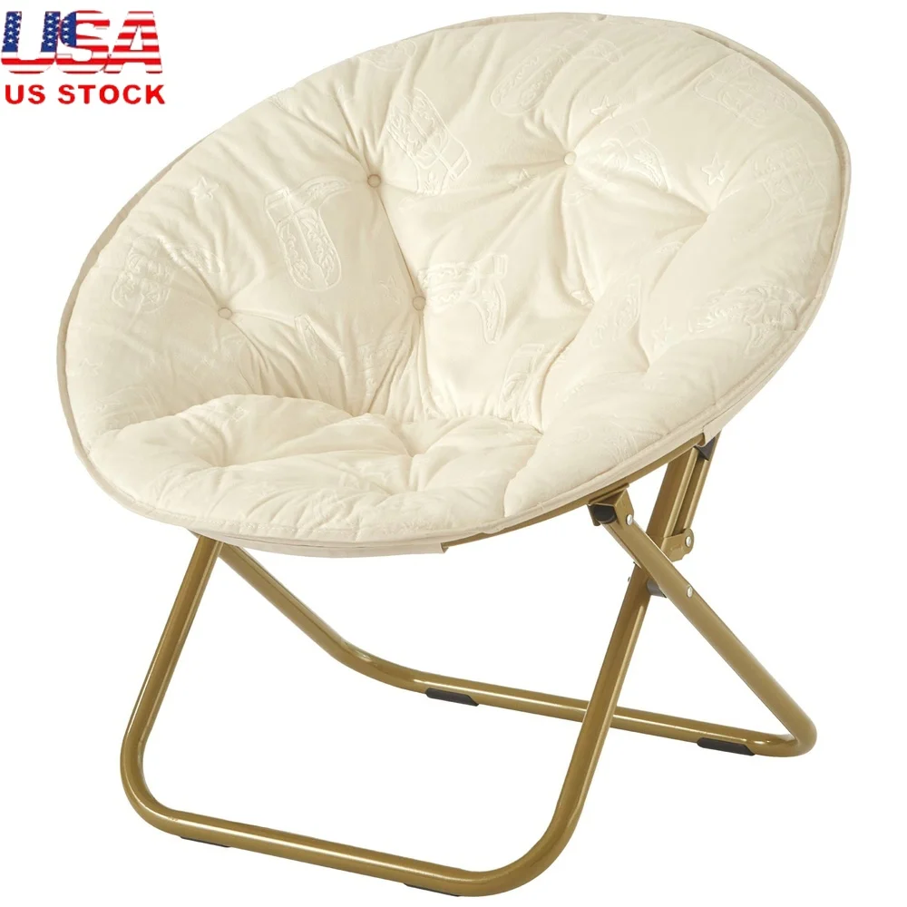 Western Style Embossed Cowboy Saucer Chair with Gold Frame Soft Micromink Fabric Ideal Teens and Adults Indoor Use
Western Style Embossed Cowboy Saucer Chair with Gold Frame Soft Micromink Fabric Ideal Teens and Adults Indoor Use