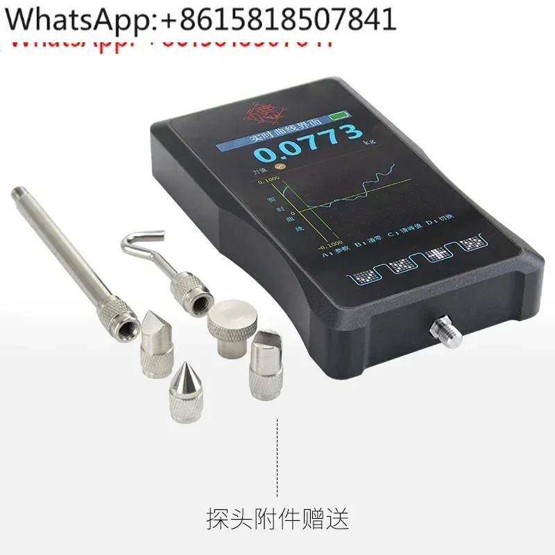 Handheld instrument dynamometer push-pull force meter display external sensor 
Handheld instrument dynamometer push-pull force meter display external sensor