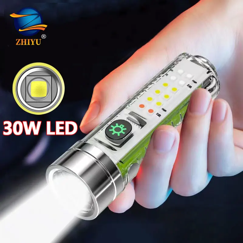 30W LED High Power Flashlight 8 Modes Super Bright Mini Portable Lantern With Luminous Light For Outdoor Camping Hunting Torch
30W LED High Power Flashlight 8 Modes Super Bright Mini Portable Lantern With Luminous Light For Outdoor Camping Hunting Torch