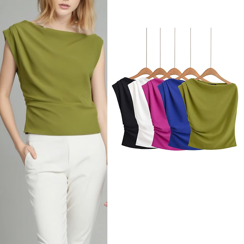 T-shirts Tops Women's Summer 2025 New Chic Elastic Slim Ruched Elegant Women's T-shirt Fashion Joker Summer Holiday Travel Tops
T-shirts Tops Women's Summer 2025 New Chic Elastic Slim Ruched Elegant Women's T-shirt Fashion Joker Summer Holiday Travel Tops