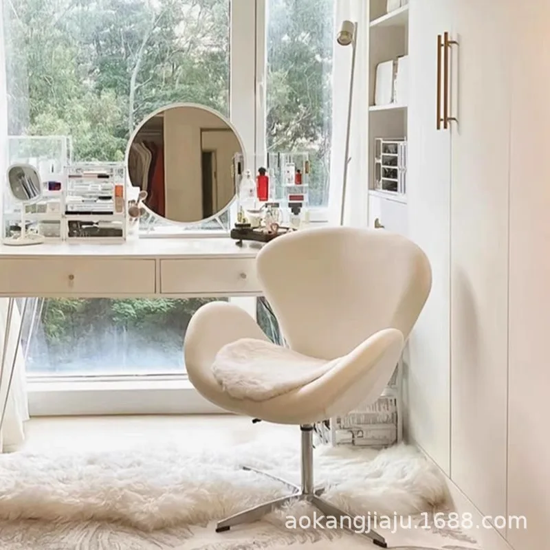 Swan chair bedroom single chair dresser girl backrest makeup stool dining table leisure chair
Swan chair bedroom single chair dresser girl backrest makeup stool dining table leisure chair