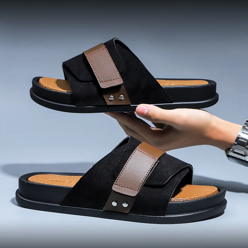 Summer men's slippers Korean version trend outer wear home bathroom non-slip thick bottom one-word drag
Summer men's slippers Korean version trend outer wear home bathroom non-slip thick bottom one-word drag