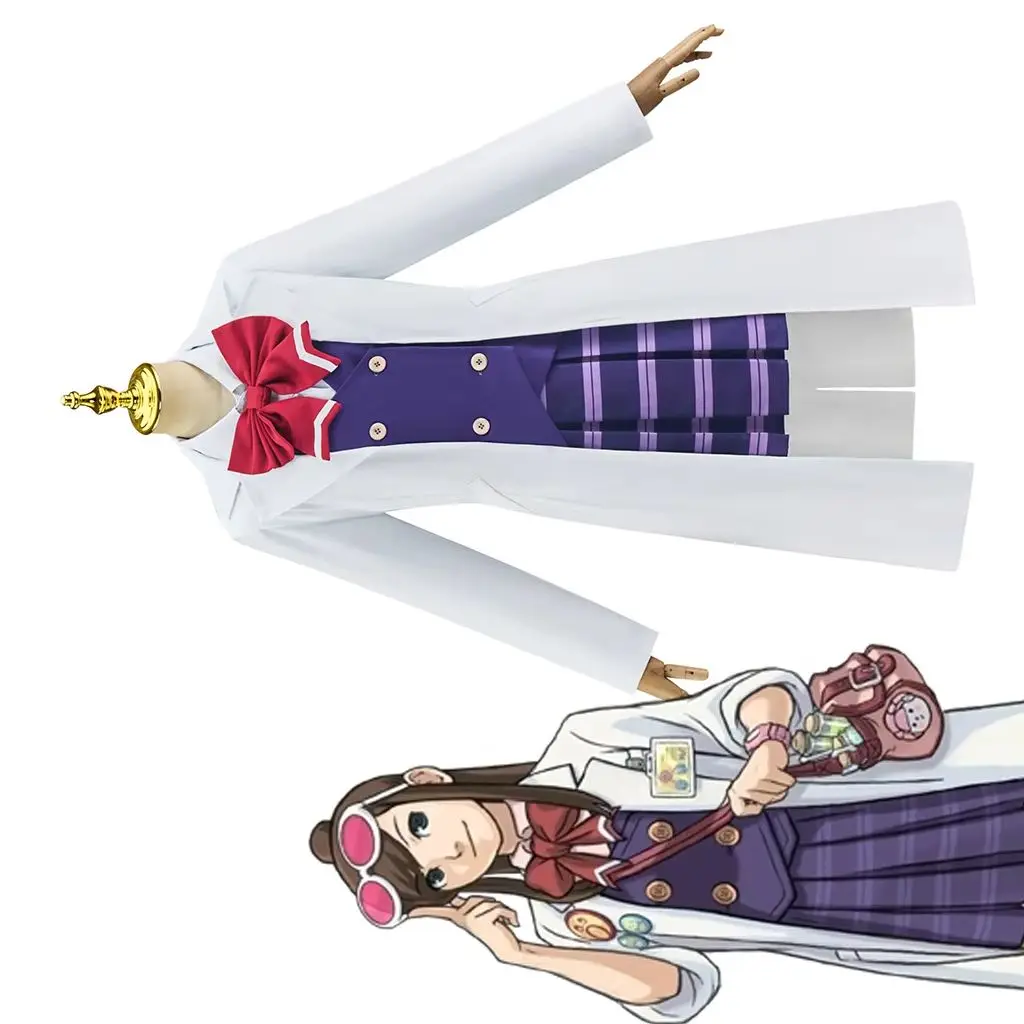 Game Ace Attorney Ema Skye Cosplay Costume Women's School Uniform Skirts Jacket Suit Halloween Party Disguise Scientist
Game Ace Attorney Ema Skye Cosplay Costume Women's School Uniform Skirts Jacket Suit Halloween Party Disguise Scientist
