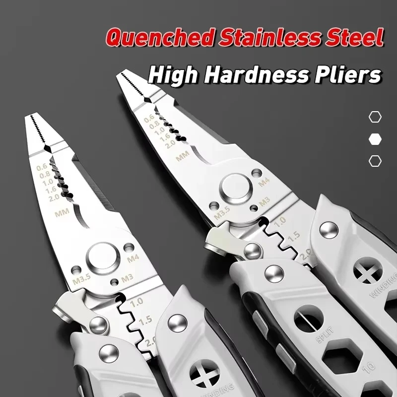 Electrical wire stripping pliers, cable cutters, manual tools, 7-inch multi-purpose wire stripping machine, professional tools
Electrical wire stripping pliers, cable cutters, manual tools, 7-inch multi-purpose wire stripping machine, professional tools