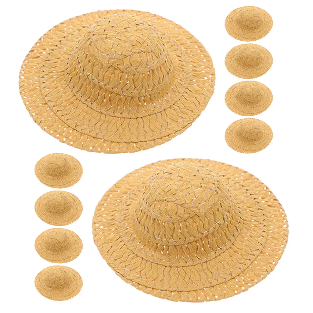 10Pcs Mini Straw Hats Mini Woven Handcrafted Tops for DIY Crafts Dollhouse Ornaments Costume Cap Photography Props
10Pcs Mini Straw Hats Mini Woven Handcrafted Tops for DIY Crafts Dollhouse Ornaments Costume Cap Photography Props