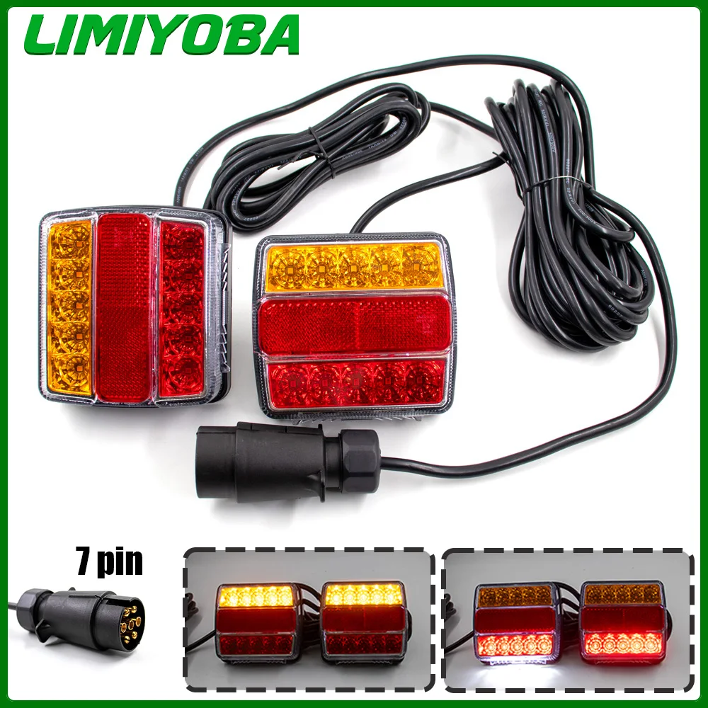 1 Set 12V 24V 10m LED Rear Towing Tail Light Trailer 7 Pin Universal Brake Stop Lamp License Number Plate Reflector Waterproof
1 Set 12V 24V 10m LED Rear Towing Tail Light Trailer 7 Pin Universal Brake Stop Lamp License Number Plate Reflector Waterproof